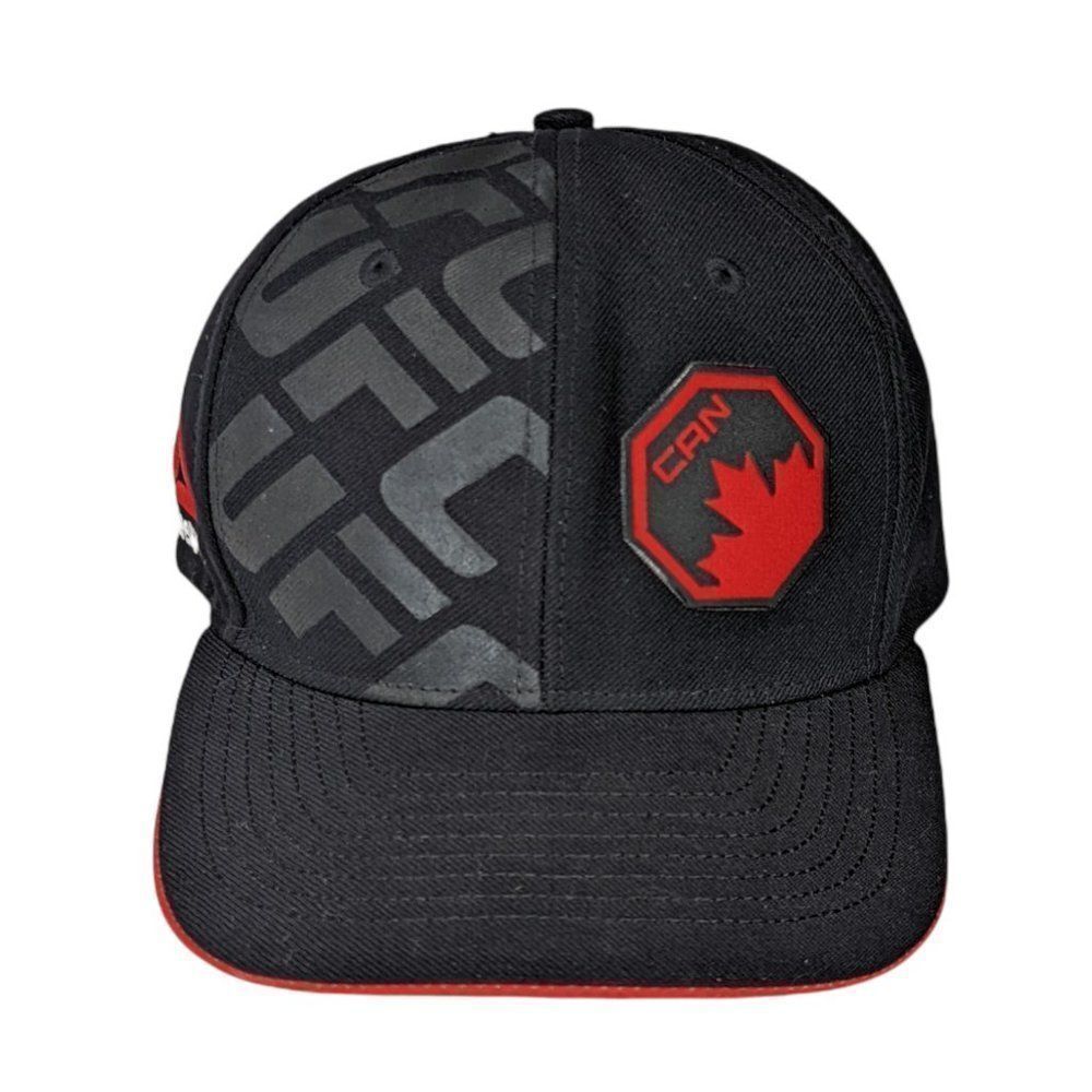 UFC Men's Canada Maple Leaf Black Adjustable Snap Back Hat